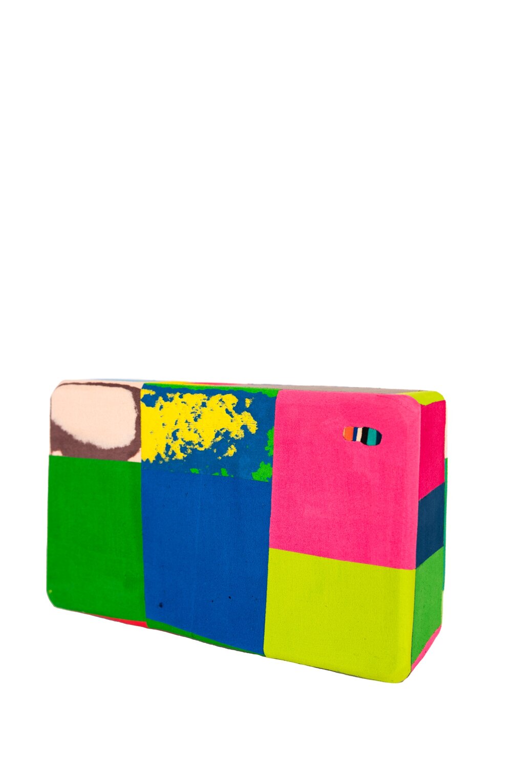 The back of the Flowstate x Oceansole Yoga Block